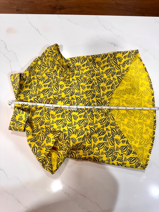 Banana Boat Yellow Leaf Print Dog Shirt Large Cotton Tropical Summer Pet Apparel - Picture 8 of 8